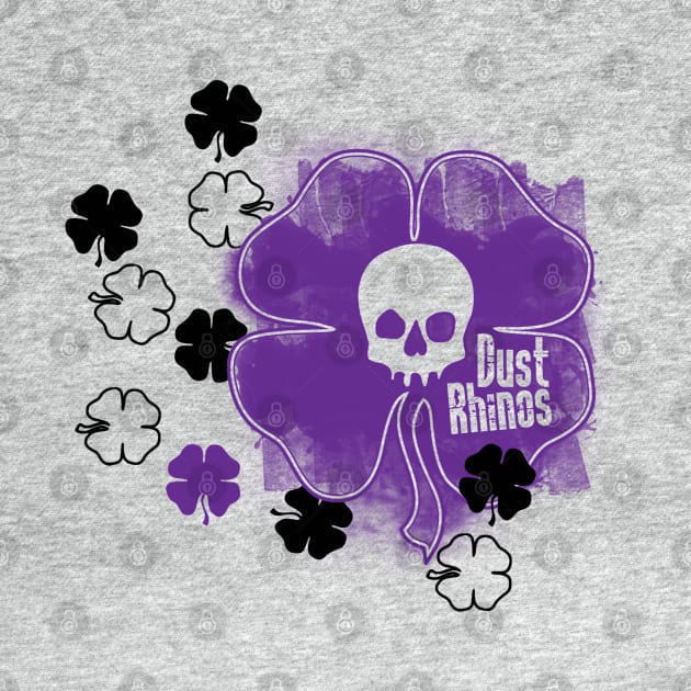 DR Skull and Shamrocks Purple by Dust Rhinos Swag Store